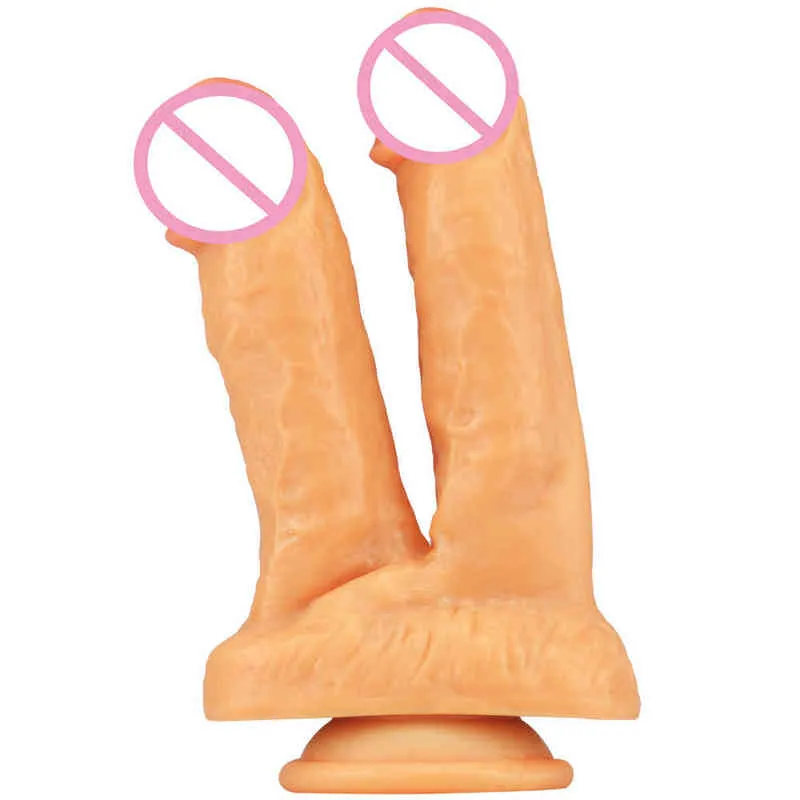 Nxy dildo's anale speelgoed Meesteres Hot Selling Vrouwelijke Masturbatie Simulatie Penis Double Headed Dildo Adult Fun Variety Malala 0225