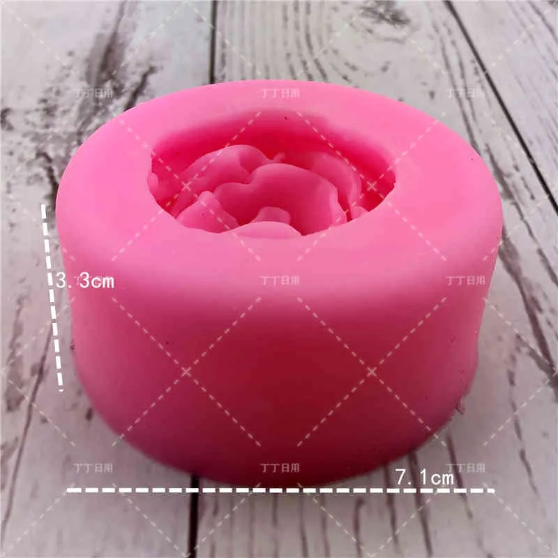 3D Flower Rose Silicone Fondant Cake Mold Soap Jelly Mousse Chocolate Decoration Baking Tool Moulds Reusable material Y0223