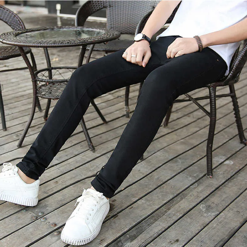 Hurtownie 2020 Moda Wiosna Summer Casual Black White Street Wear Twill Spodnie Mężczyźni Pontallon Homme Skinny Pencil Spodnie X0621