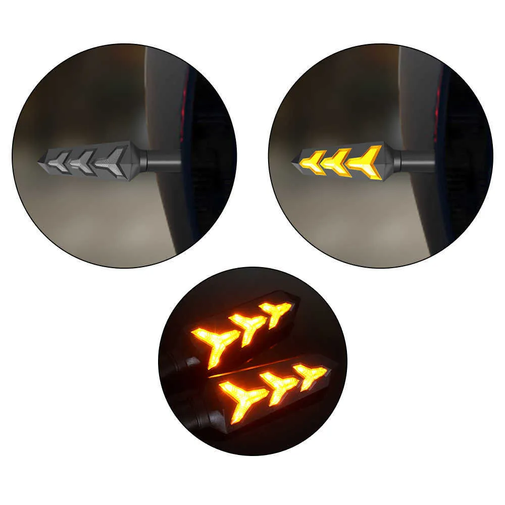 4 pièces/ensemble universel moto LED clignotants de débit voyants clignotants couleur ambre accessoires voiture