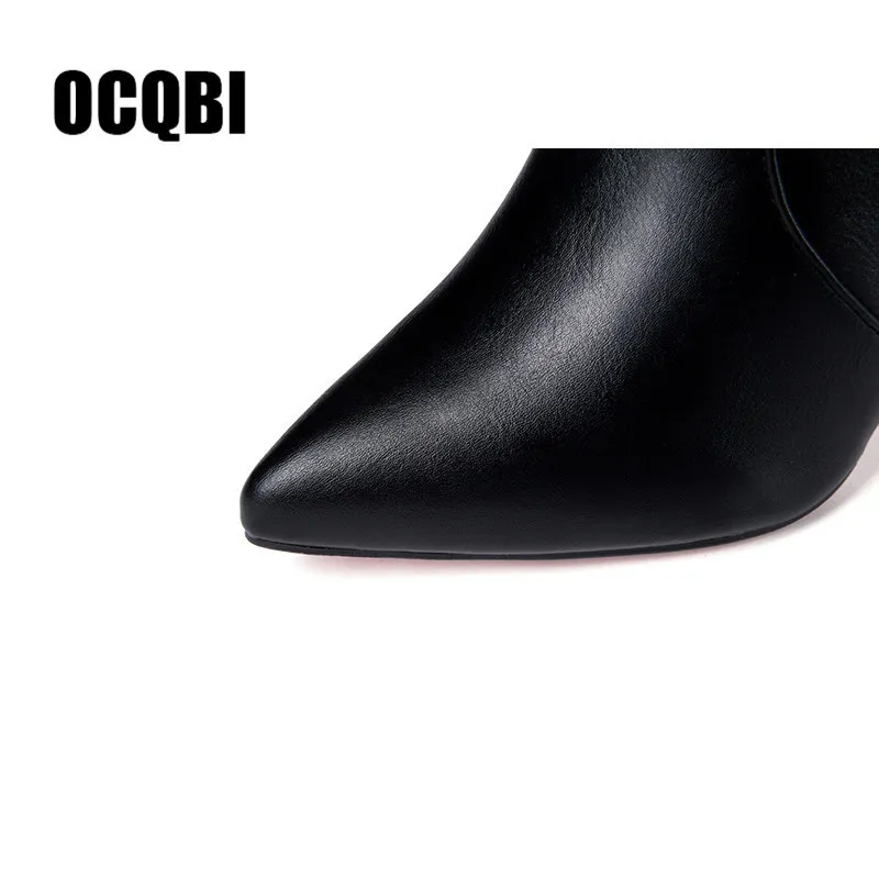 Mulheres sapatos botas de salto alto fundo vermelho sobre o joelho botas de couro moda beleza senhoras longo bootie tamanho 35-39 220310