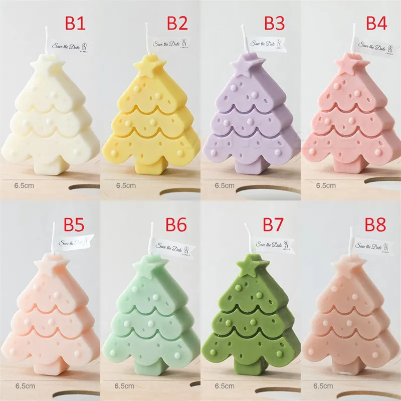 Christmas tree candle Hand-made scented candles Home Decor Creative DIY Rose-Candle Birthday Gift Souvenir T9I001658