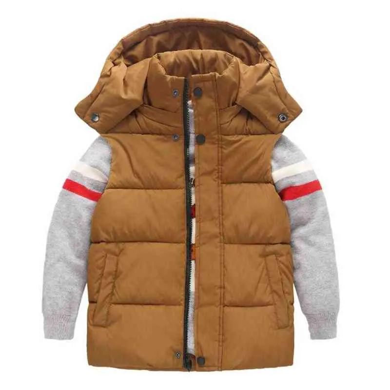 Mädchen Jungen Kapuzenwesten Kinder Schulkleidung Eltern-Kind-Kleidung Winter Baby Kinder Weste Oberbekleidung Warme Jacke 211203