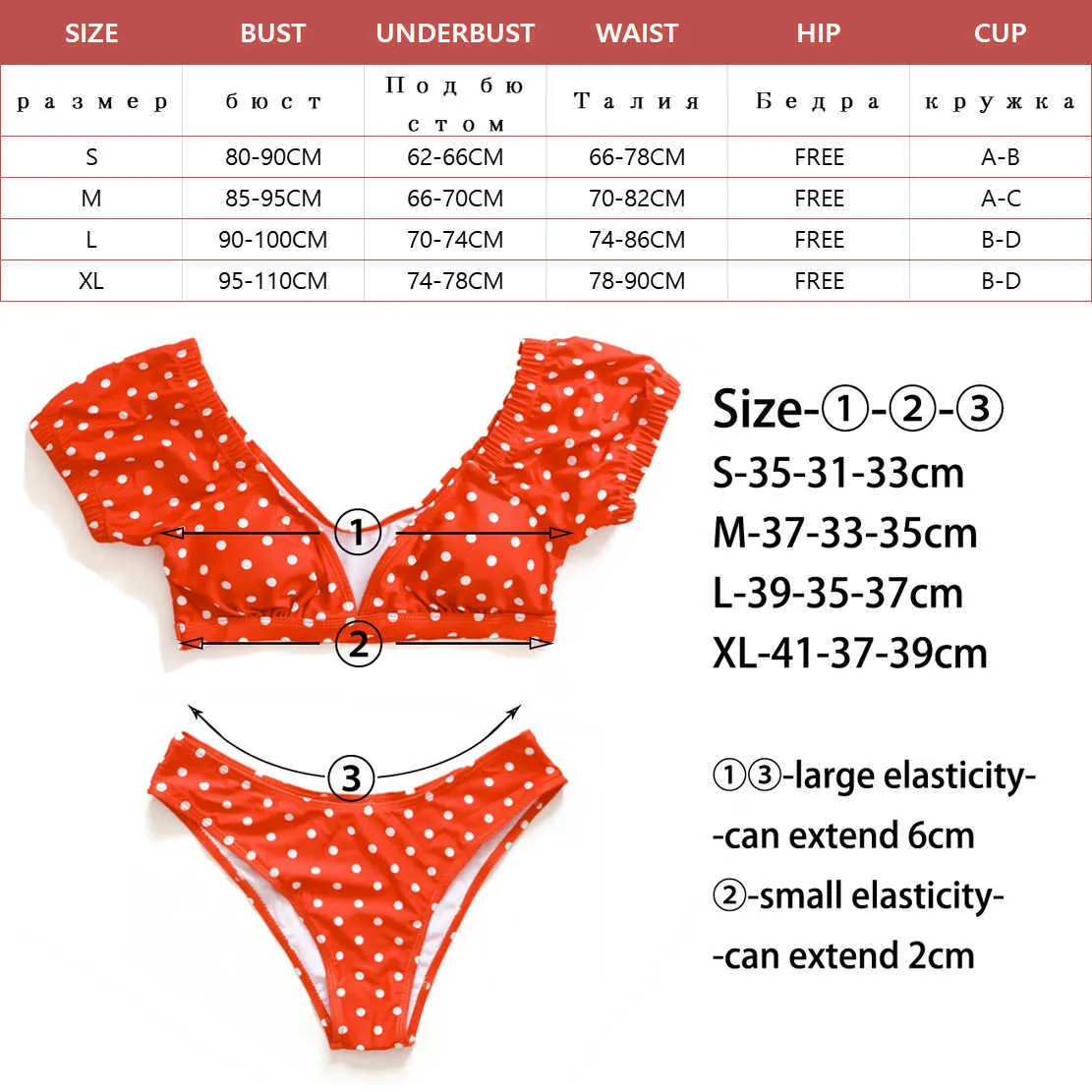 Polka bianco retrò sexy push up bikini set di costumi da bagno manica a soffio corto donna da bagno abiti da bagno abiti da bagno da bagno 2107285278898