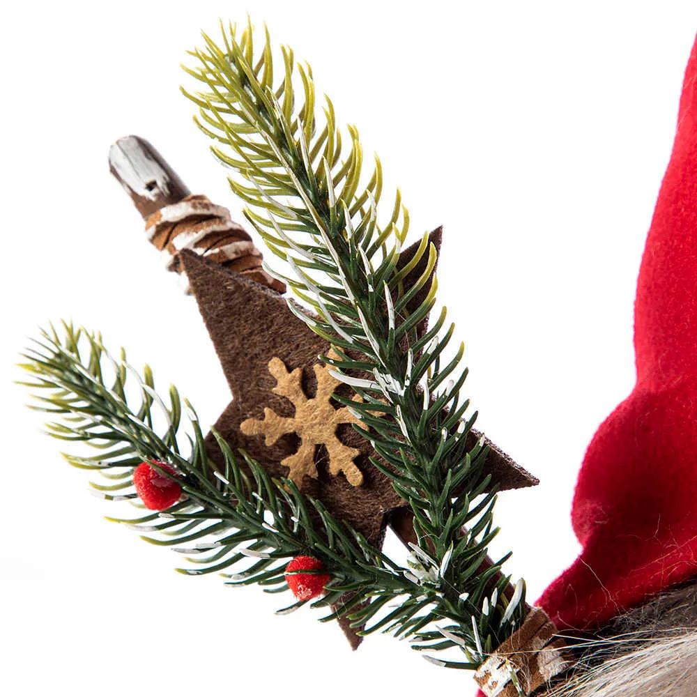 Weihnachten Plüsch Gnome Holiday Rote handgefertigte skandinavische Schweden Tomte Norse Collectible Year Gift Home Decor 211019