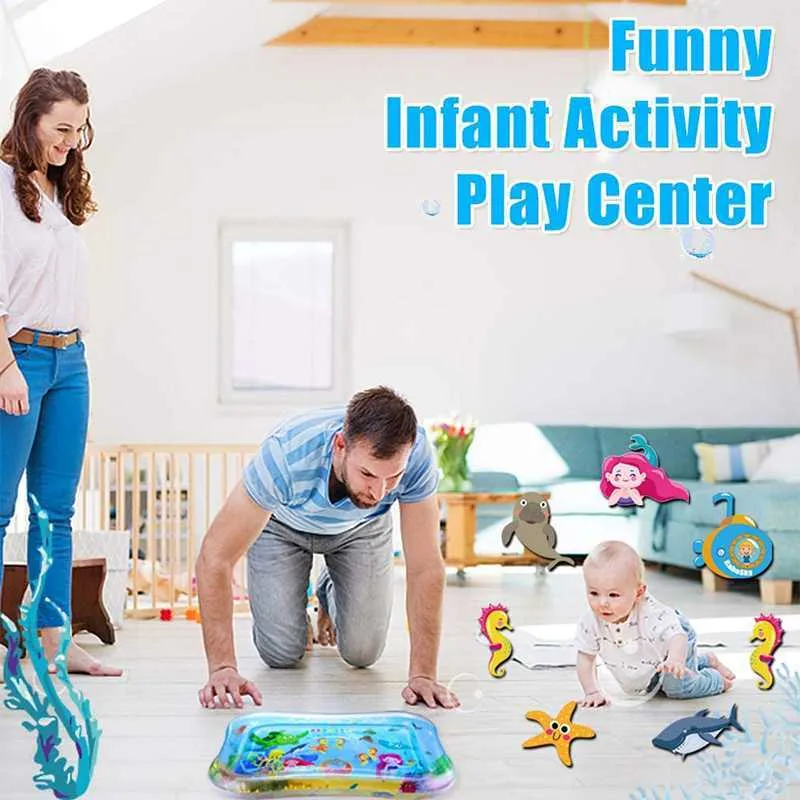 Детские водяные коврики Детские игрушки для 3 6 9 12 месяцев младенцев Детский подарок Born Board Boys и Girls Fun Activity Play Center для Baby 210724
