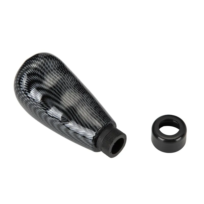 New Universal 5 Speed Imitation Carbon Fiber/Wooden Manual Shift Car Gear Handle Knob