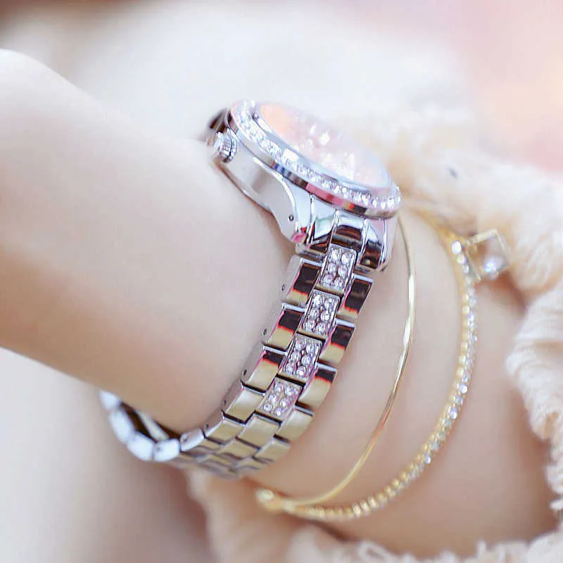 Frau Uhren Designer Gold Luxus Marke Stilvolle Diamant Weibliche Armbanduhr Damen Uhren Montre Femme 210527265T