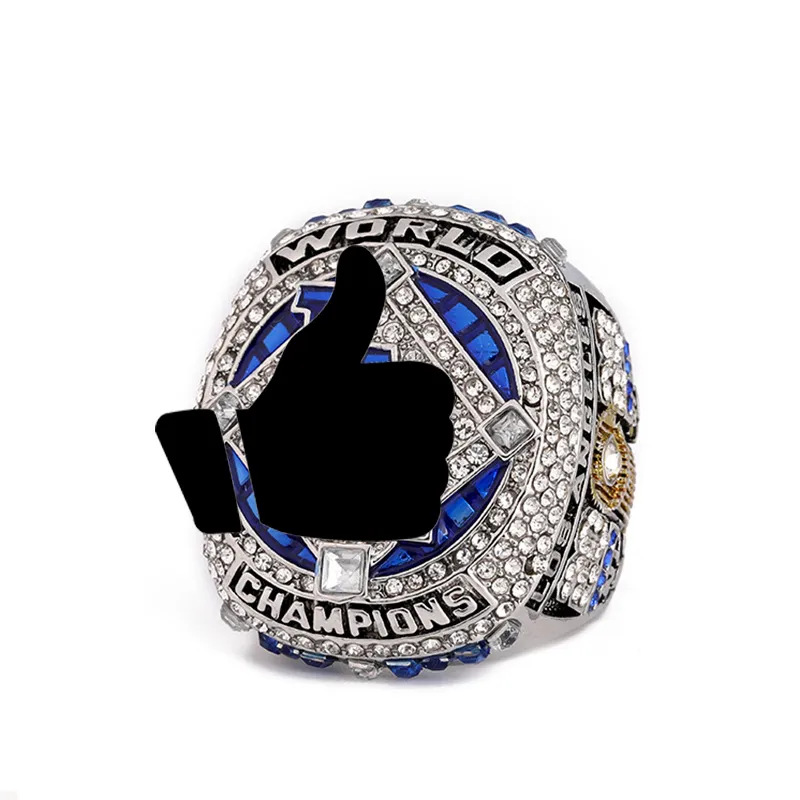 World Baseball Championship Ring 2020 LA Champions Ringe für Fans Silbernes Souvenir aus massivem Metall mit Kristallen301Y