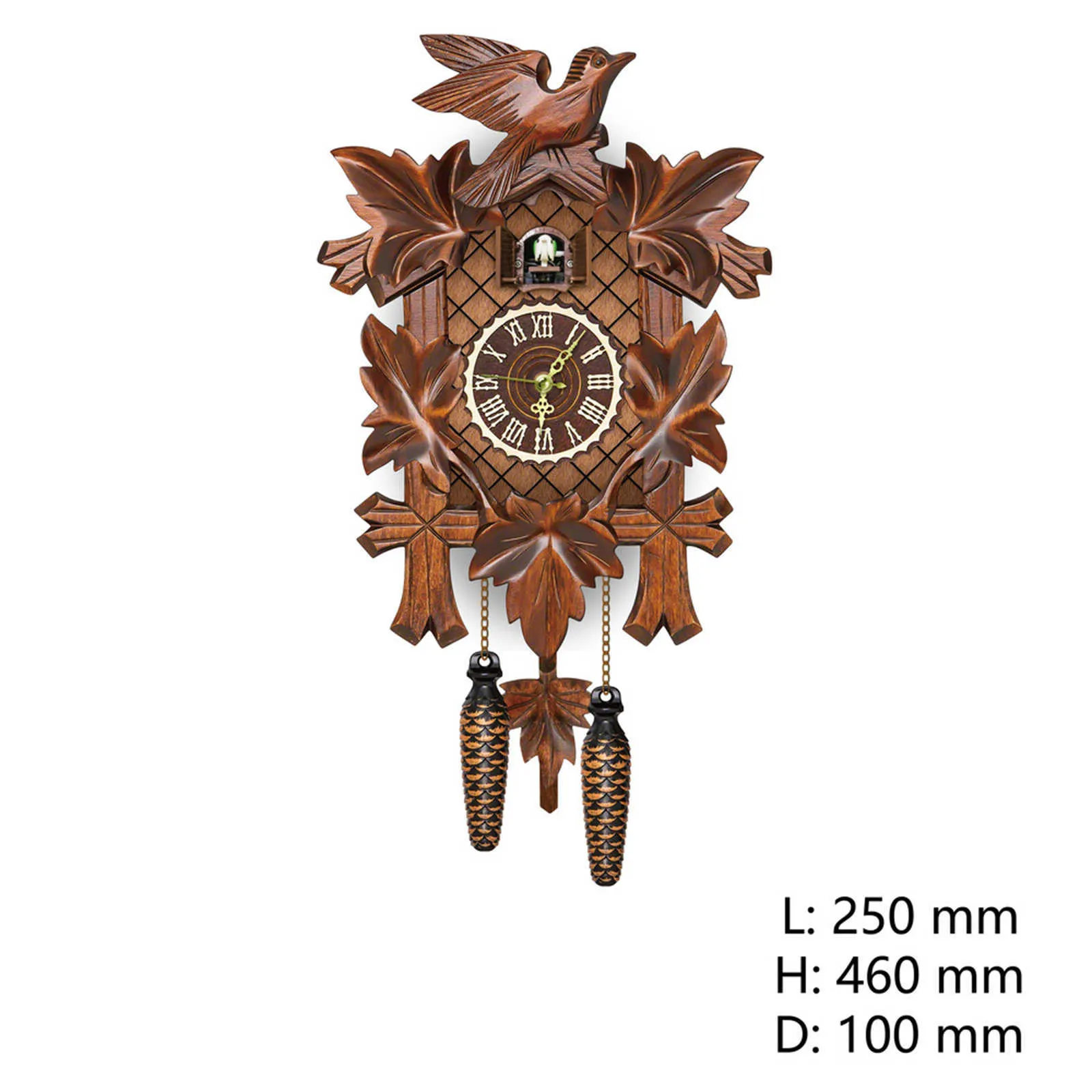 Немецкий черный лесной кукушка часов ретро Nordic стиль деревянный кукушка настенные часы GQ 210930
