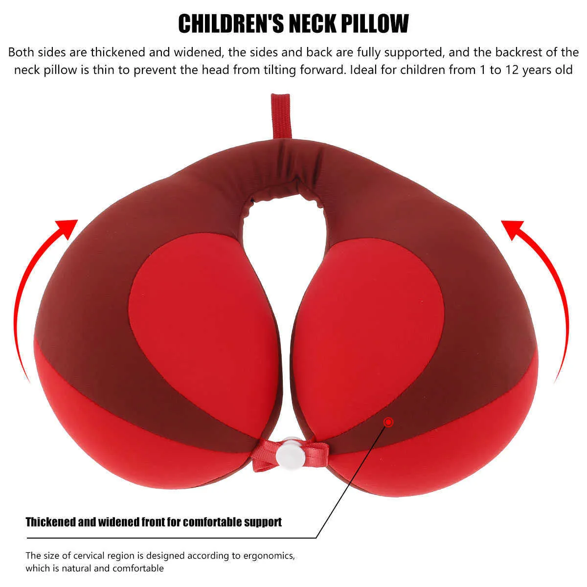 Poduszki w kształcie litery U Dzieci Poduszka Poduszka 360 Head Neck Support Fantasted Sleep On Regulowana klamra Snu Sen Sleep