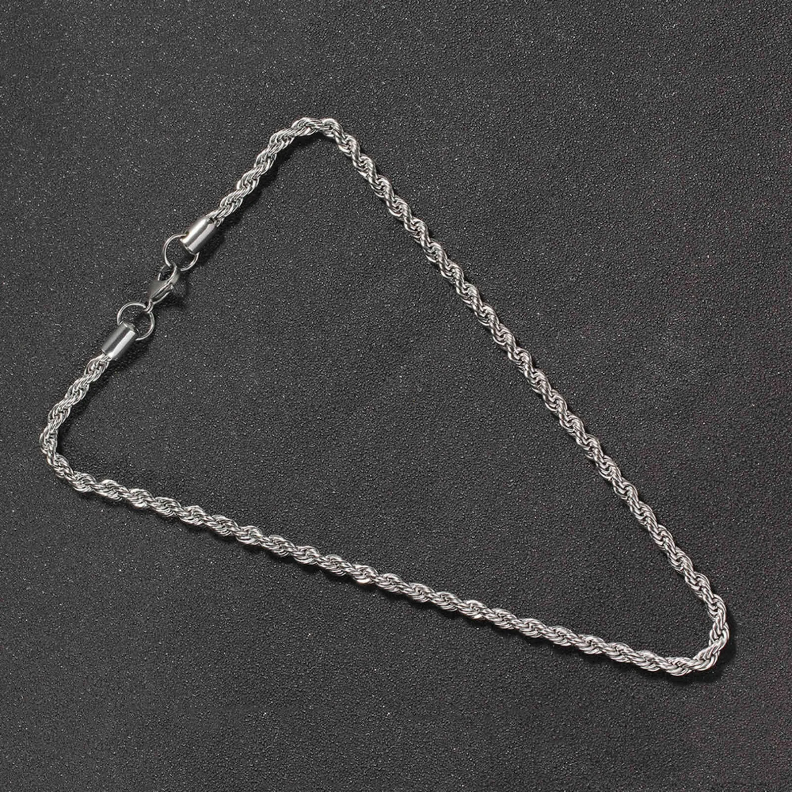 5 mm guldpläterade kedjor halsband rostfritt stål hiphop kedja diy rep smycken fynd längd 16quot18quot20quot22q4621884