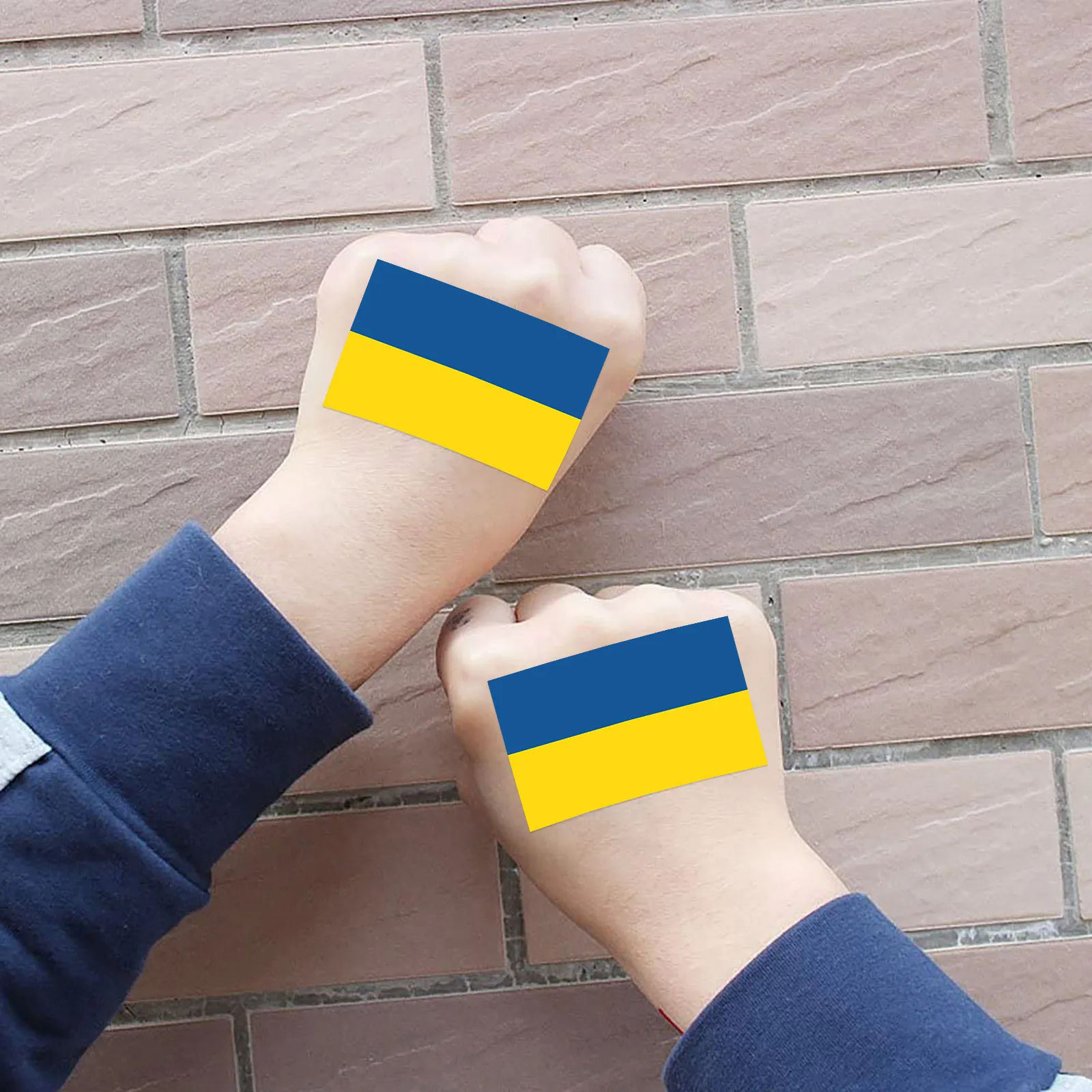 Ukrain Sticker European Cup Fläktar Ukrainska Flagga Vattentät Yta Personlighet Dekoration Klistermärke Auto Tillbehör 6 * 6cm 2022