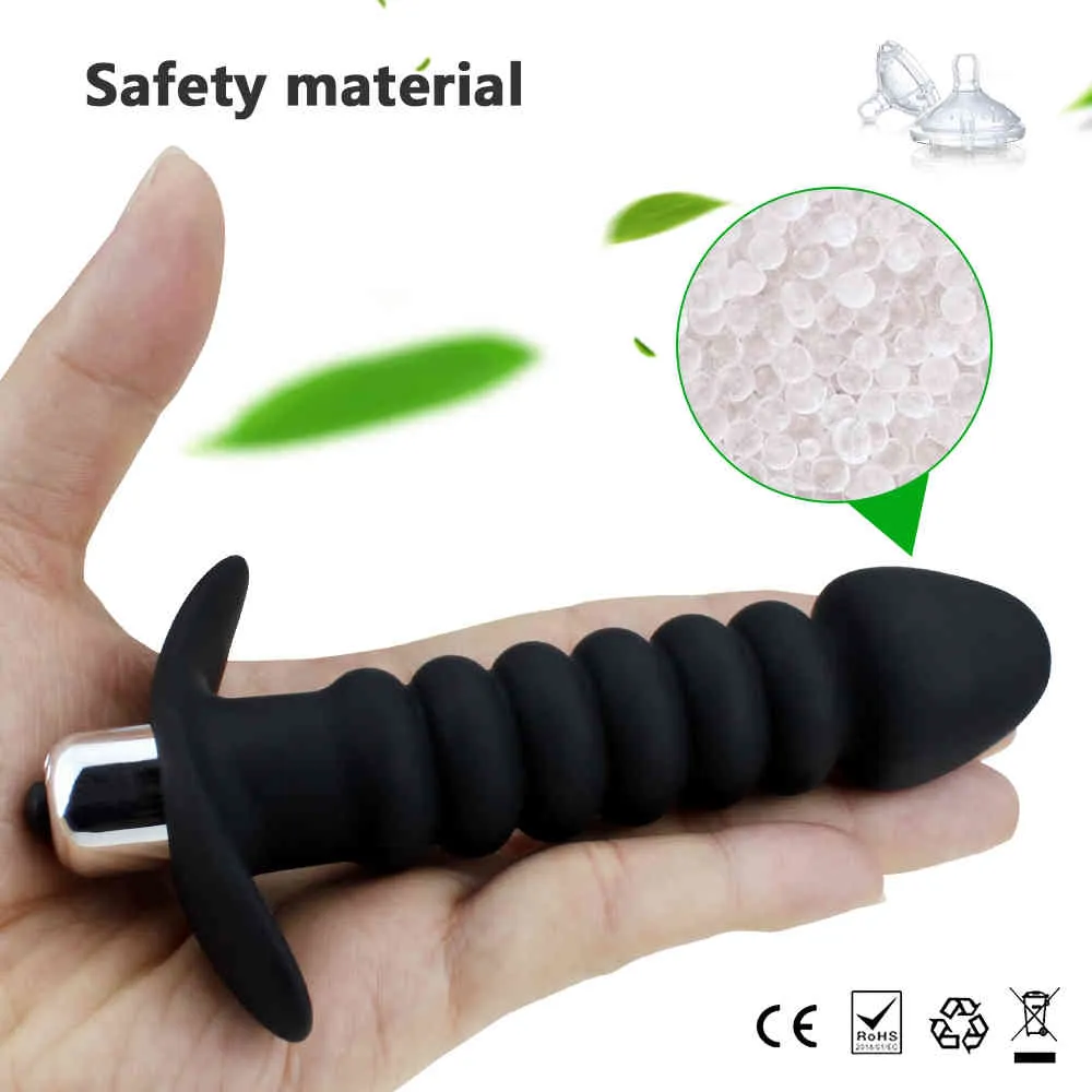 yutong silikon anal pärlor rumpa plug vibrator leksak strapon dildo manlig prostatas massager leksaker för homofile par men233n