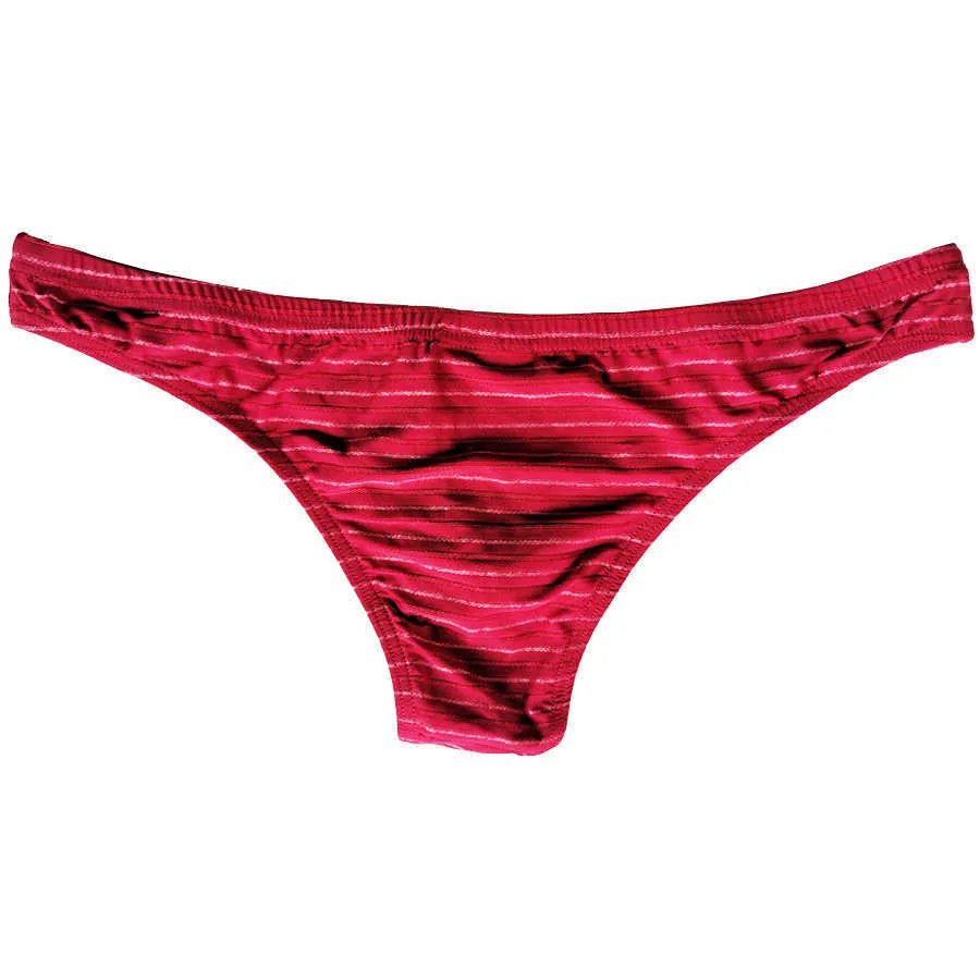 5 Men Sexy Briefs Stripe Bikini Breathable Soft Underwear Cucea Underpants Man Comfortable Gay Pants Cueca Male Panties C903-1 210730