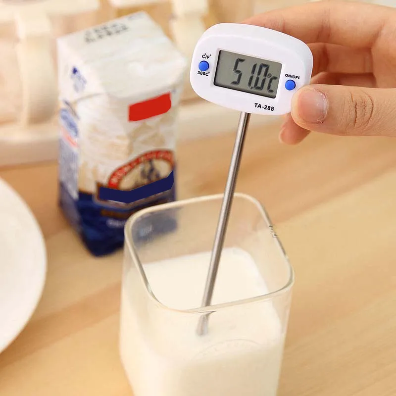 Thermomètre numérique rotatif pour viande BBQ, pour aliments, four à chocolat, lait, eau, huile, cuisine, Test de sonde électronique