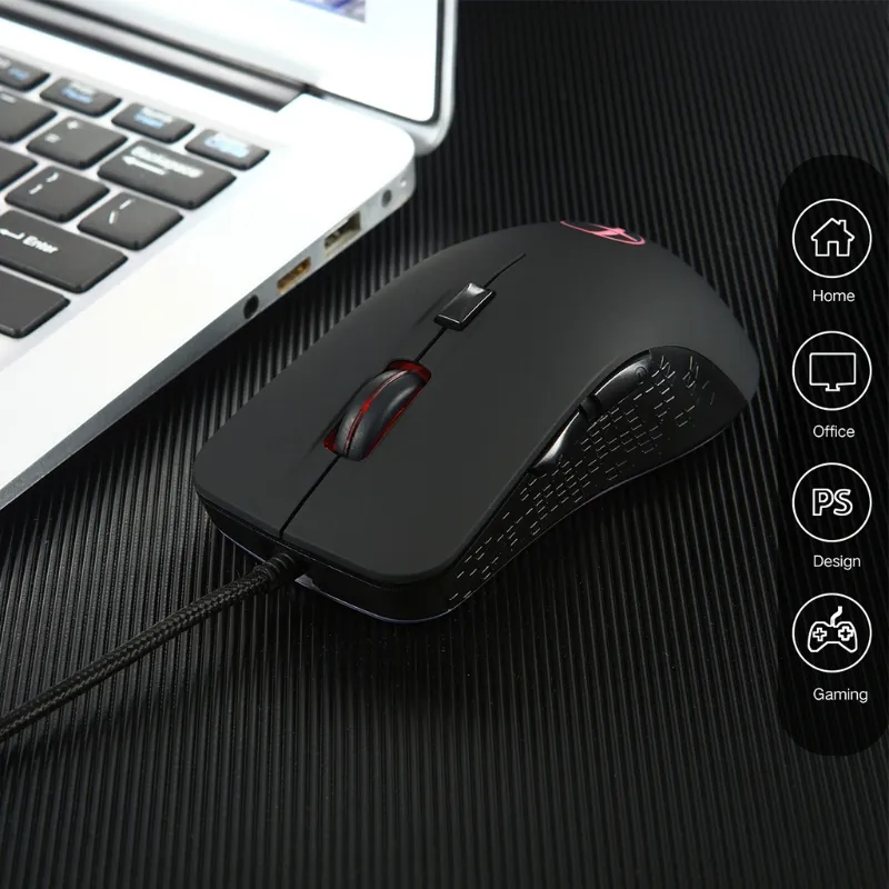 ラップトップ用の有線温水マウスプログラマブル6ボタンゲームマウス2400 DPI調整可能マウスのGAMER1006165