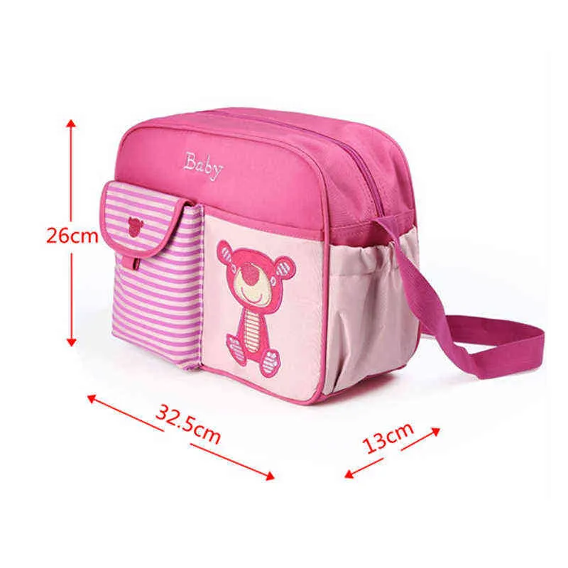 New Embroidered Waterproof Diaper Bag Large Capacity Handbag Messenger Travel Baby Bag Multifunctional Baby Stroller Bags H1110