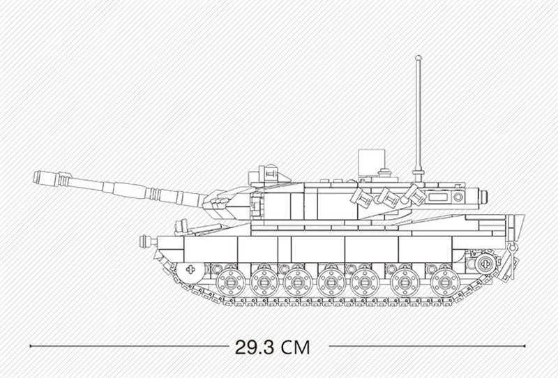 766 Pz Leopardo Militare 2A5 MBT Serbatoio Modello di Assemblaggio Mattoni WW2 Soldati Dell'esercito Blocchi di Costruzione Imposta Giocattoli Educativi Bambini X0902