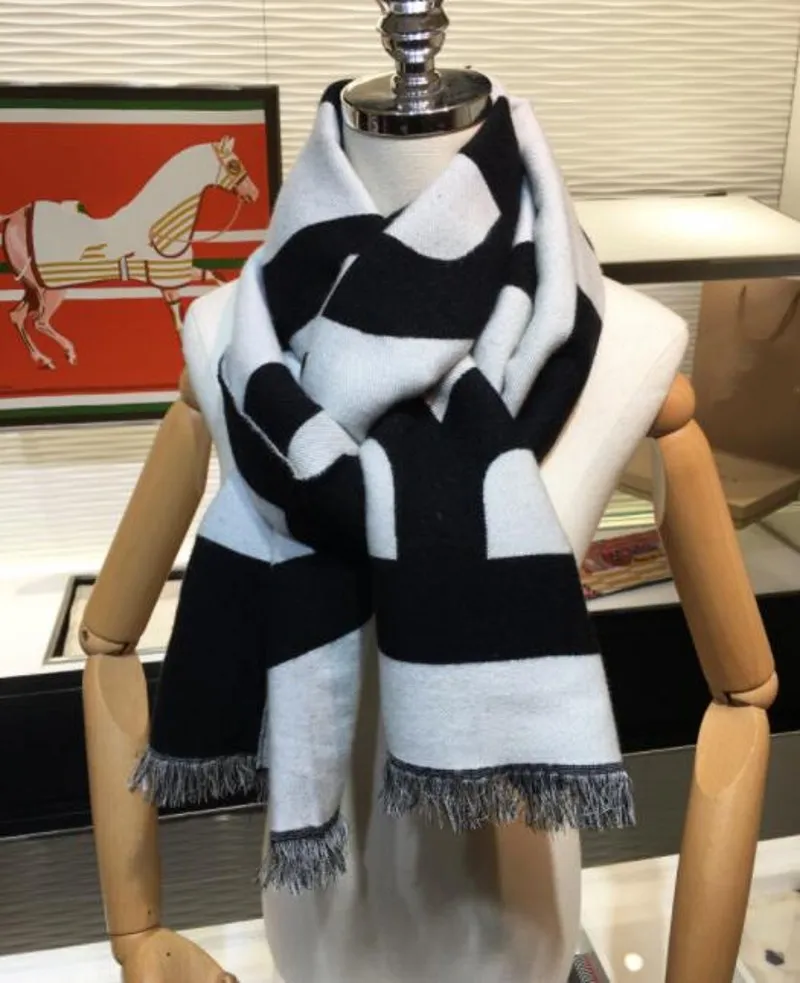 Projektant szalik moda zima szaliki miękki kaszmirowy wielki liter