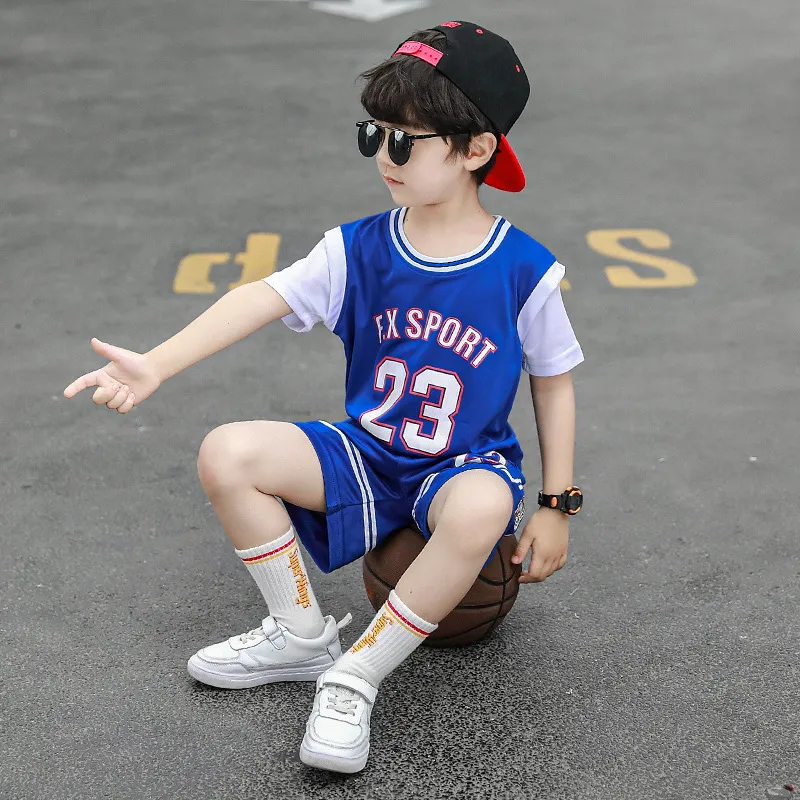 키즈 사랑 No23 농구 세트 Kitsgirls Basketball Jerseysboys Basketball Shortsleeve Shirts Shortsbasketball 팀 Orms x05096760877