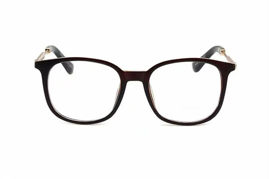 새로운 패션 선글라스 투명 렌즈 디자이너 태양 유리 남자 남성과 여성 광학 안경 측 금속 정사각형 안경 풀 프레임 205H