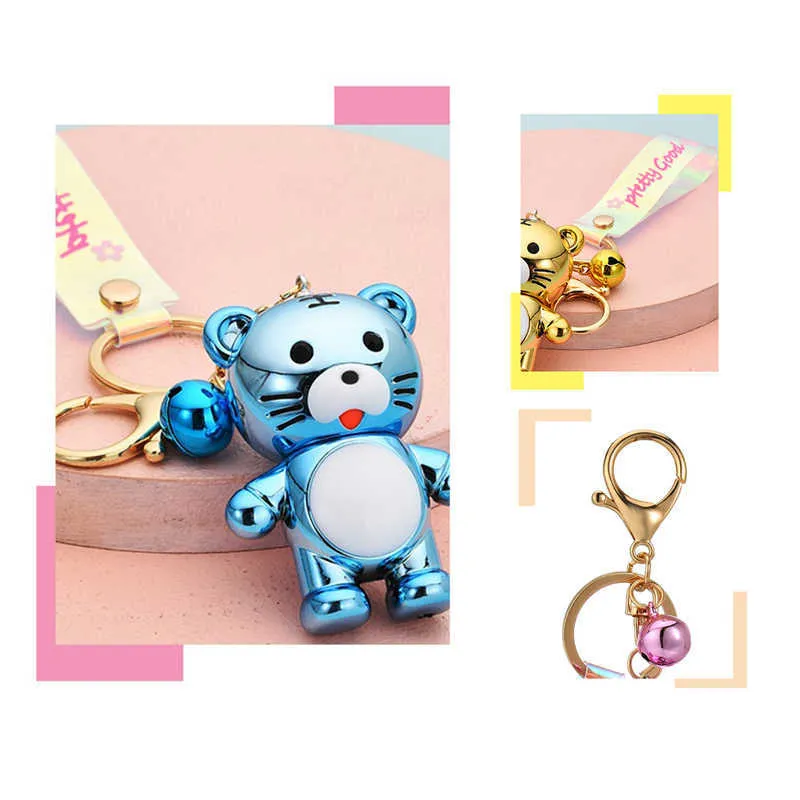 Kawaii Tiger Cartoon Doll Portachiavi Accessori Regali bambini Portachiavi donne Studente Borsa Regali con ciondolo G1019