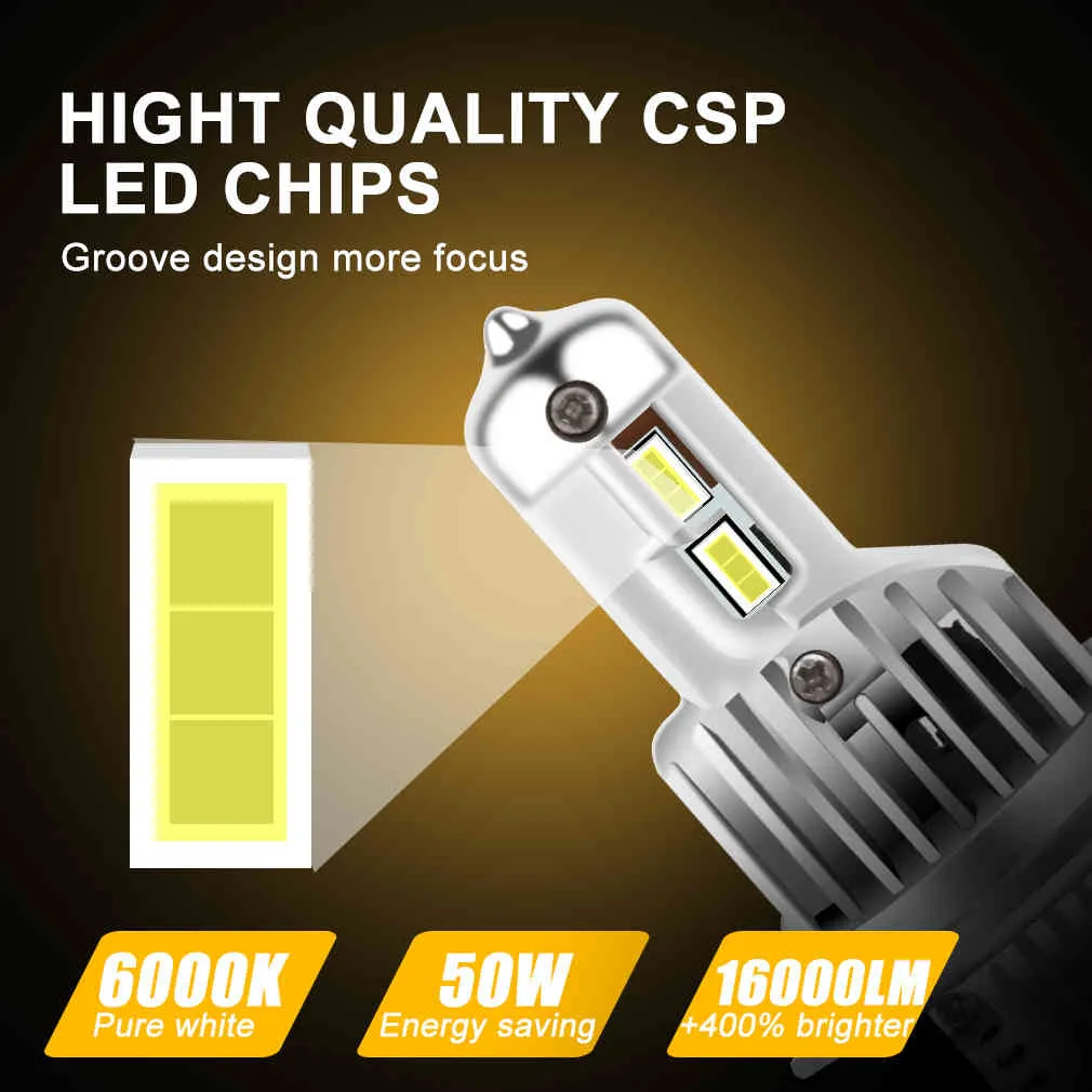 2 adet CSP Chip H1 H3 H11 H7 Buz Ampuller Araba Farlar Için HB3 9005 HB4 9006 Sis Lambası 6000 K Motorcyle Lambaları H4 LED Ampul 12 V