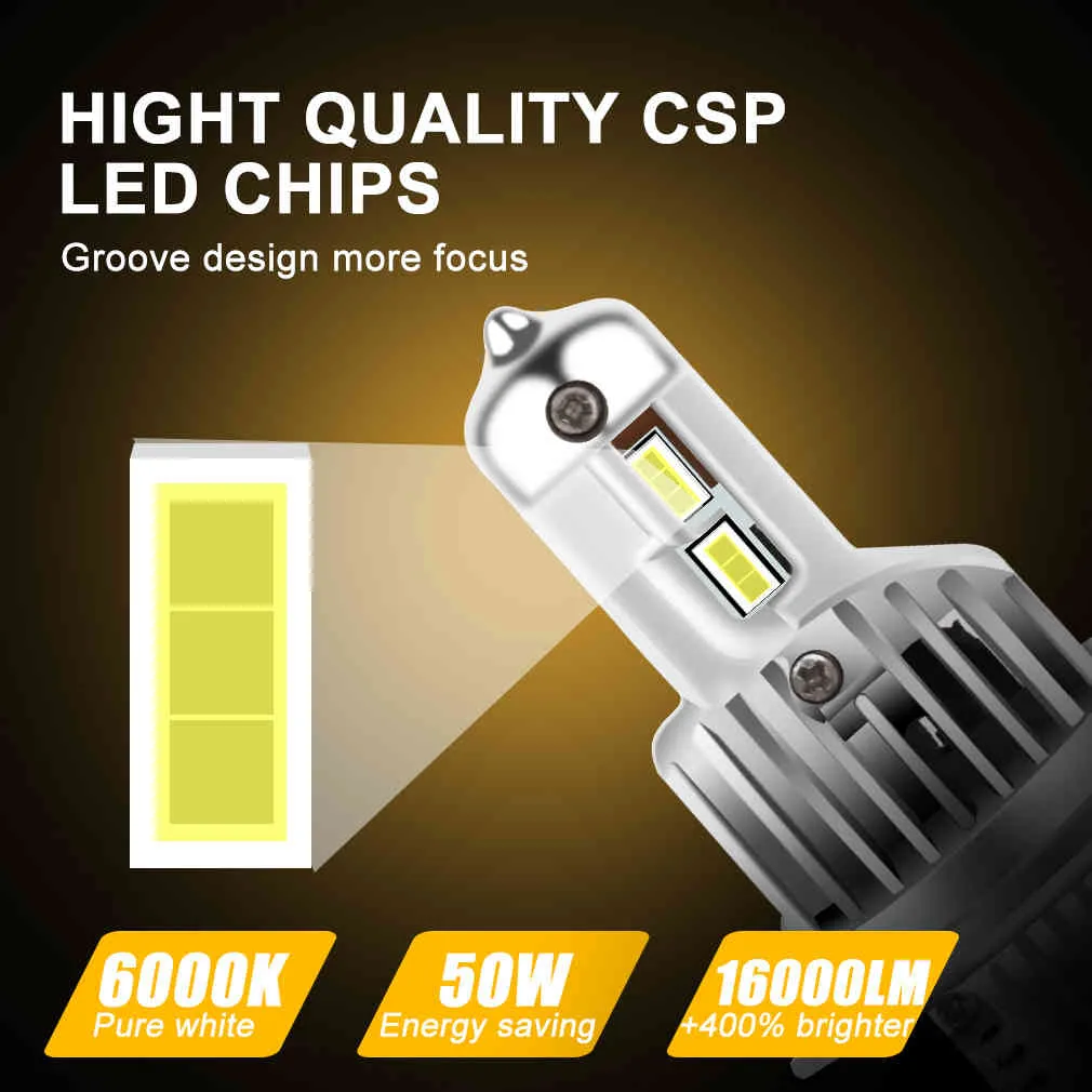 CSP-chip H1 H3 H11 H7-glödlampor för bilplattor HB3 9005 HB4 9006 Dimlampa 6000K Motorcyle Lampor H4 LED-lampa 12V