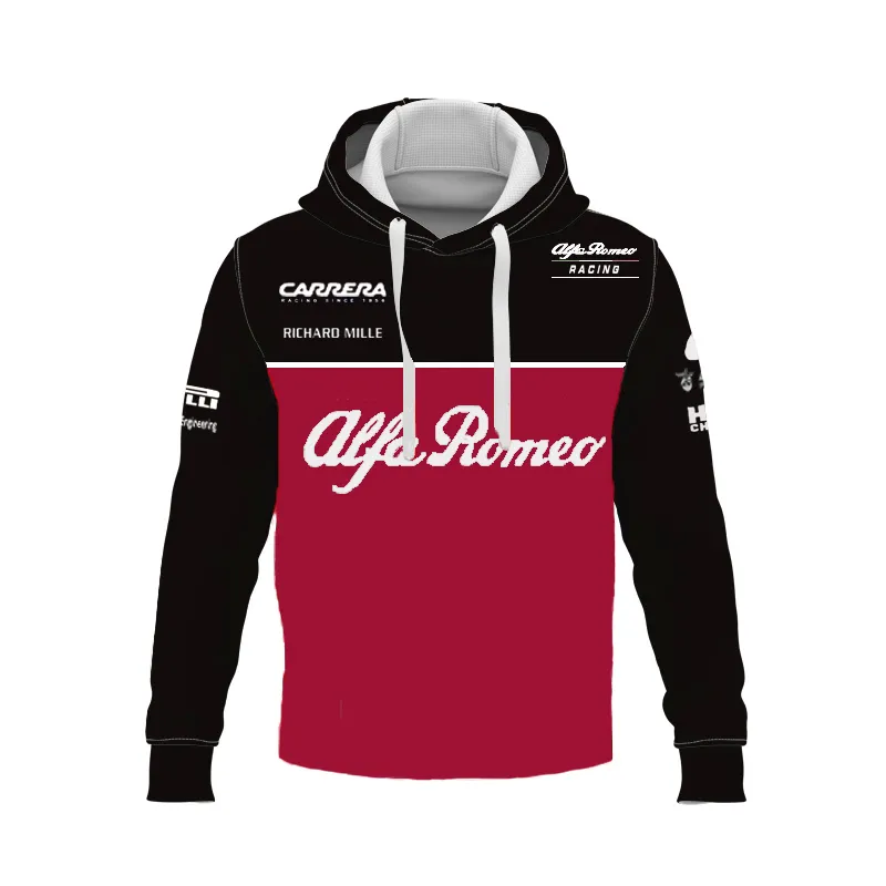 Autumn and Winter F1 Alfa Romeo Racing Formula One Long-sleeved Men's Women's Outdoor Extreme Sports Off-road Enthusiasts Pu