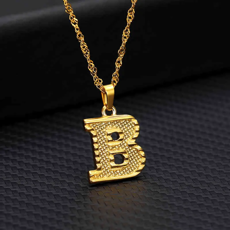 Neue Mode A-Z 26 Anfangsbuchstaben Anhänger Halskette für Frauen Gold Alphabet Kette Anhänger Halskette Schmuck Weihnachten Geschenke bijoux