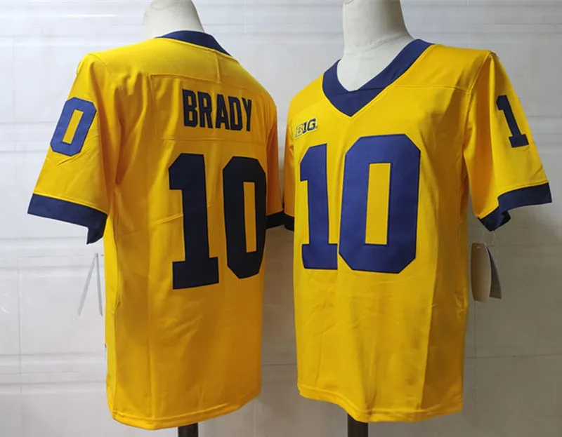 NCAA 2022 Playoff College Michigan Wolverines Fußballtrikot 10 Tom Brady 2 Woodson 12 McNamara 97 Aidan Hutchinson 5 Sainristil 30 Hill 3 Gary 5 Peppers 9 J.J. McCarthy