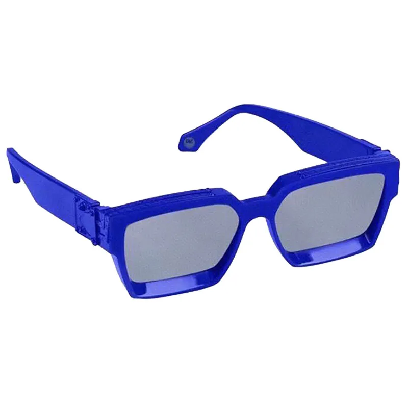 Millionaire Sunglasses para homens Z1165W Black Blue Frame Classic Million Men Glasses Wild Square Deep Seção Moda Personalidade O257D