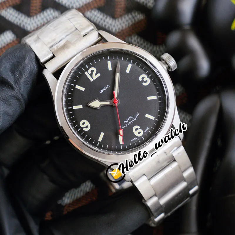 41 mm Ranger Watches M79910-0001 79910 zwarte wijzerplaat Aziatische 2813 automatisch herenhorloge volledig roségouden stalen armband Hello Watch HWTD 8 3466