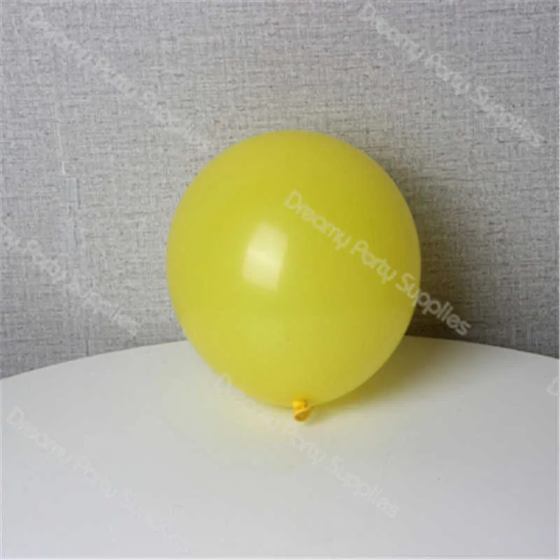 Cytryn żółte balony girland łuk 4d Złota Folia Zestaw balonowy z kości słoniową balon