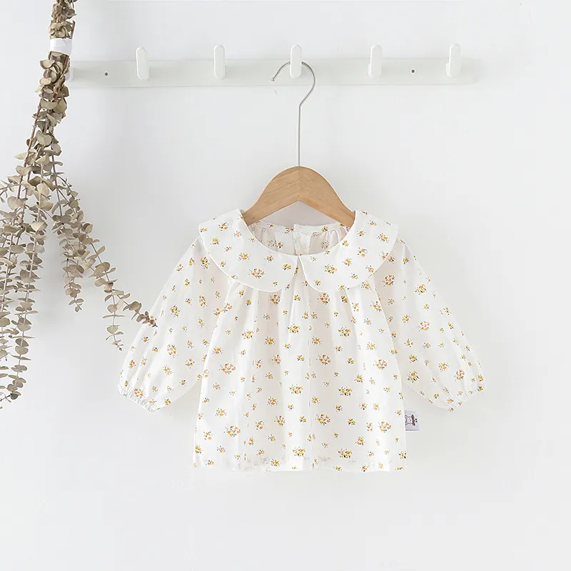 Девушка одежда наборы осень цветочные длинные рукава топы блузка + ремень юбки комбинезон костюм новорожденных детские девушки наряды 210413