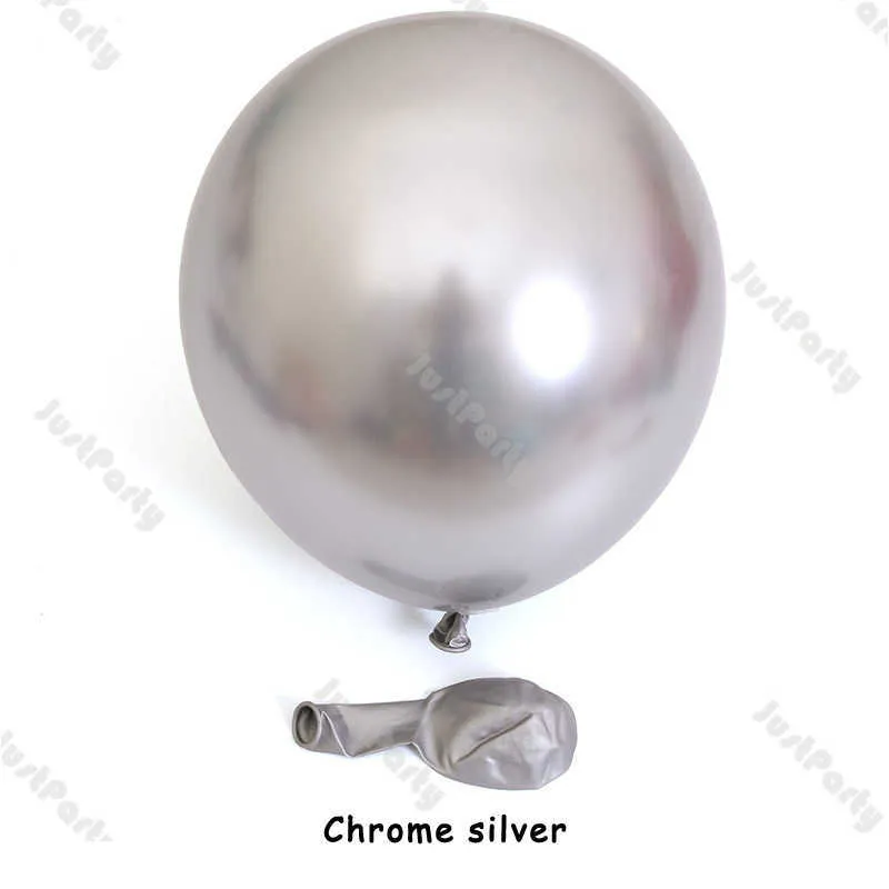 192 pièces métal argent ballons guirlande bricolage décorations de mariage Chrome or Champagne mat noir ballon arc fête d'anniversaire décor X203A