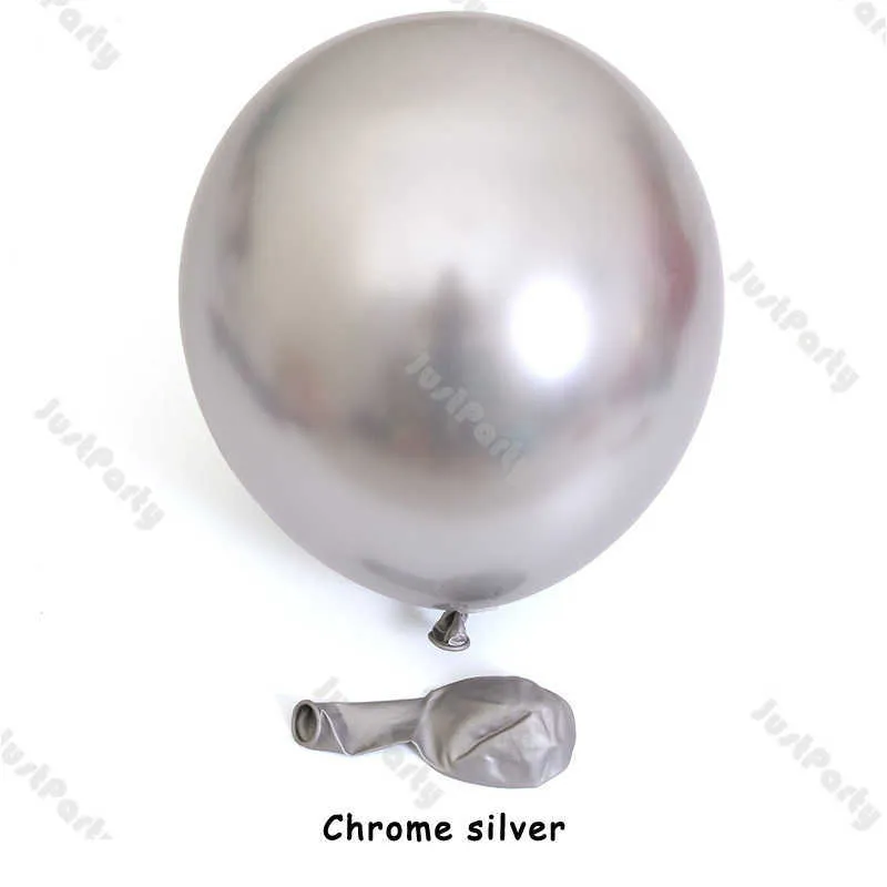 192ps Металлические серебряные воздушные шары гирлянда DIY Свадебные украшения хром золото шампанское матовое черное воздушное шарико