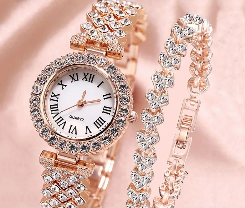 MULILAI Marque 32MM Style Luxueux Femmes Montres Diamant Cadran Blanc Élégant Quartz Dames Montre Bracelet En Or Rose Montres230f