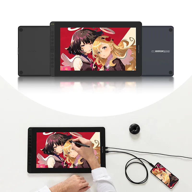 Huion 15.6 Inch Kamvas 16 2021 Digitale Graphics Tekening Tablet 120% SRGB Pen Display Monitor Support Android