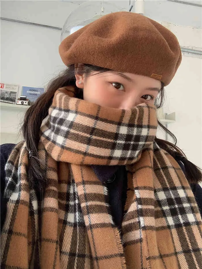 LunaDolphin femmes laine Style britannique bérets automne coréen modèles sauvages étiquette en cuir artiste casquette hiver peintre bonnet chapeau