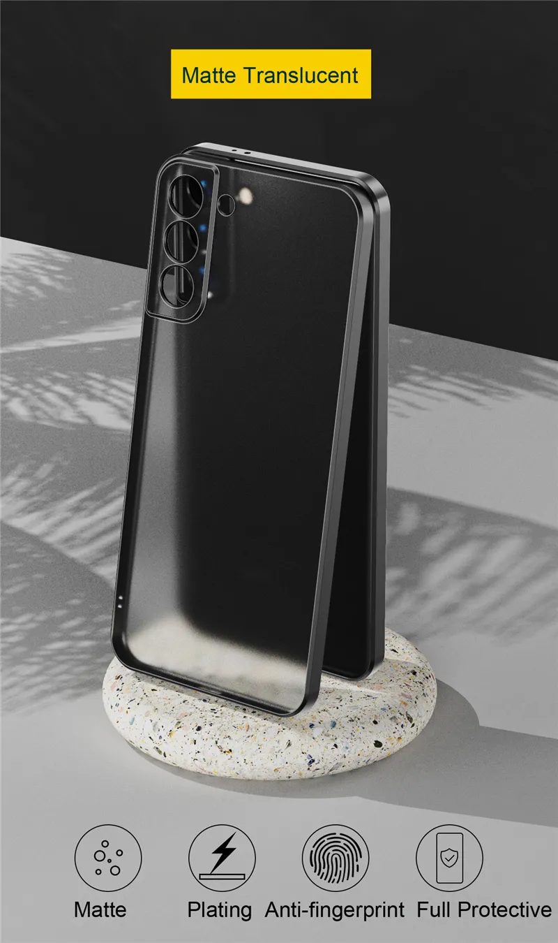 Überzug Matte Telefon Fällen Für Samsung Galaxy S21 Plus Ultra Fall Volle Kamera Objektiv Schützen Weiche TPU Klar Zurück Abdeckung shell
