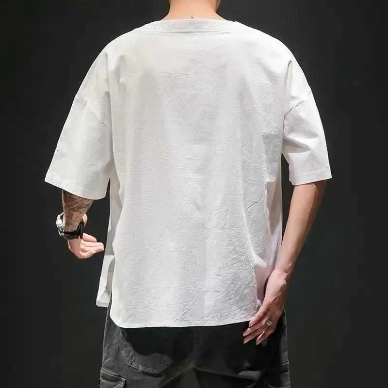 9XL 8XL 7XL 6XL 5XL Plus Storlek Sommar Kort Män Ärm T-shirt Mäns lösa Hip Hop Young Men's Student Shirt Sleeve 210722
