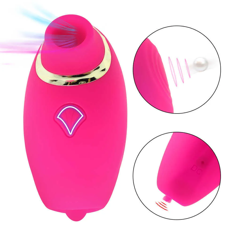 USB 充電クンニリングスバイブレータークリトリス膣乳首マッサージャー舌なめる吸引振動を楽しむトリプルプレジャー大人のおもちゃ P0818