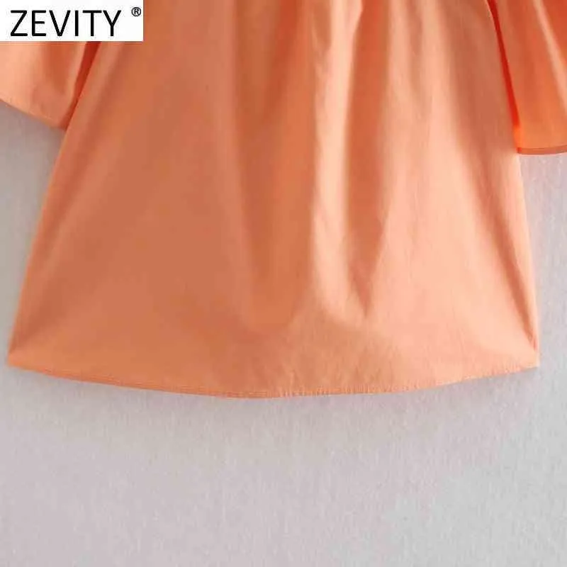 Kobiety Off Ramię Solidna Kolor Krótki Bluzka Smock Francuski Femme Plisowany Rękaw Puffowy Poplin Koszula Chic Crop Tops LS9196 210420