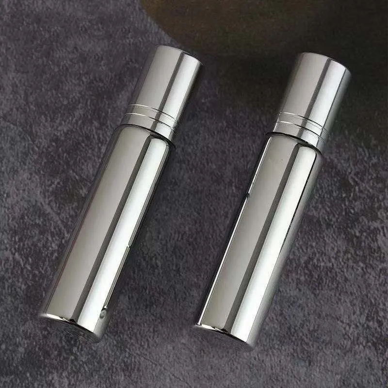 10-10ml Glass Roll on Essential Oil Bottle Empty Gold/Silver/Black Perfume Refillable Scent Tube