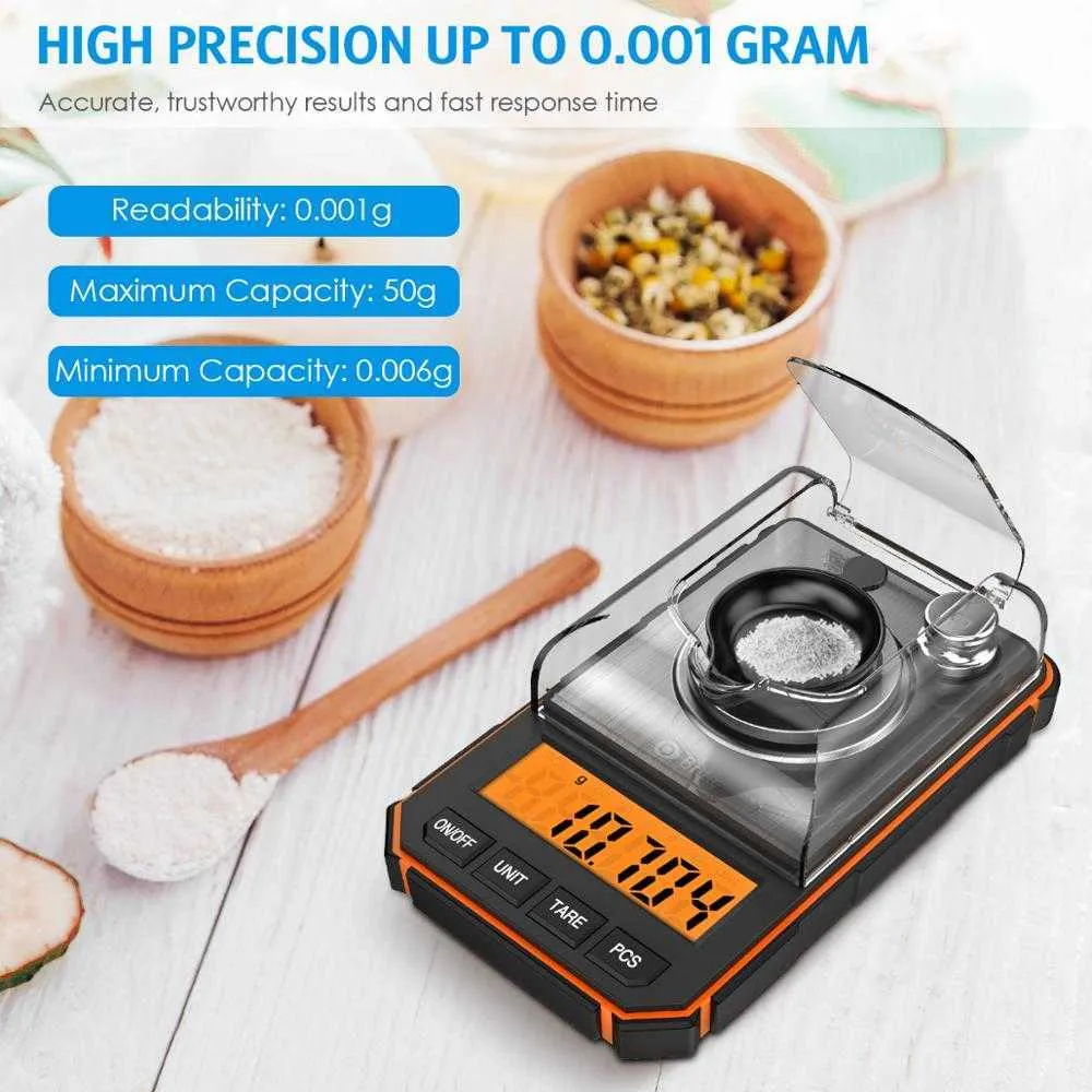 0 001g Electronic Digital Scale Portable Mini Scale Precision Professional Pocket Scale Milligram 50g Calibration Weights 2108312914