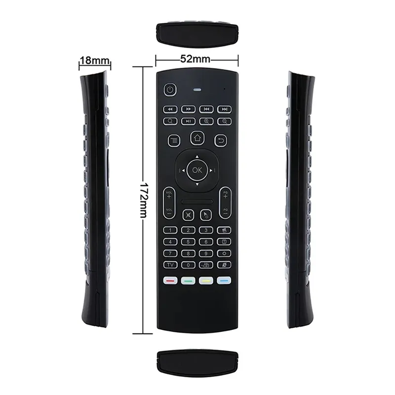 MX3 Hintergrundbeleuchtung Drahtlose Tastatur Mit IR Lernen 24G Fernbedienung Fly Air Maus LED Hintergrundbeleuchtung Handheld Für Android TV Box7428034