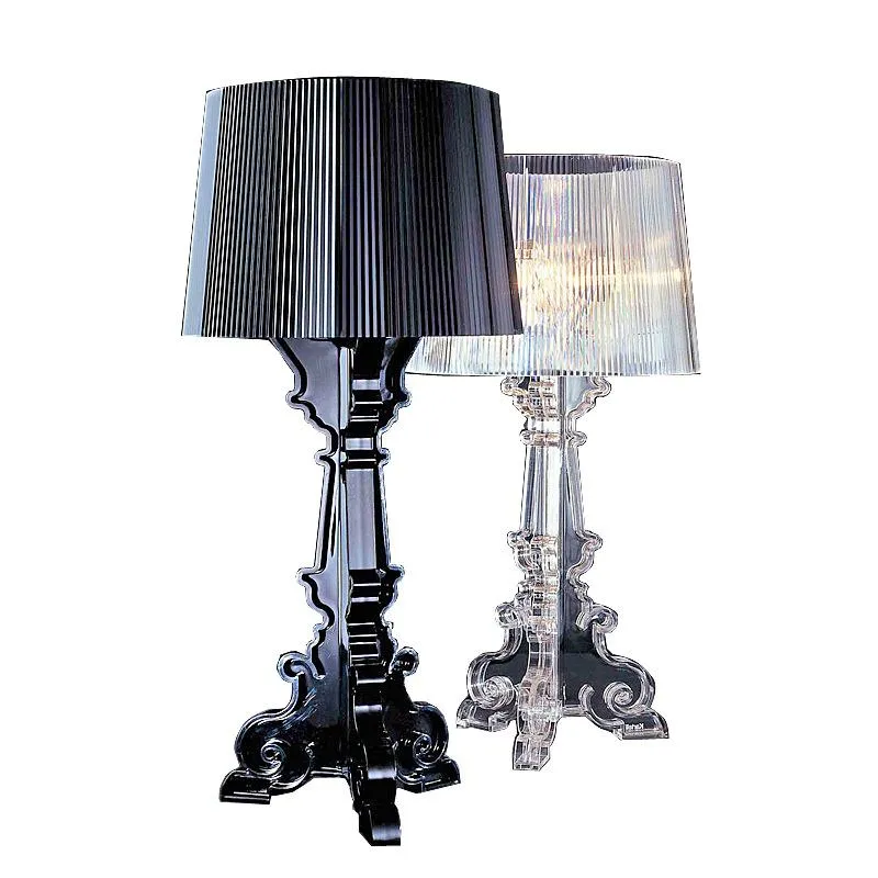 مصابيح طاولة إيطاليا تصميم Kartell Bourgie Acrylictable Lamp البسيطة الحديثة الإضاءة الداخلية الفنية ديكور غرفة المعيشة المنزل Studio282s