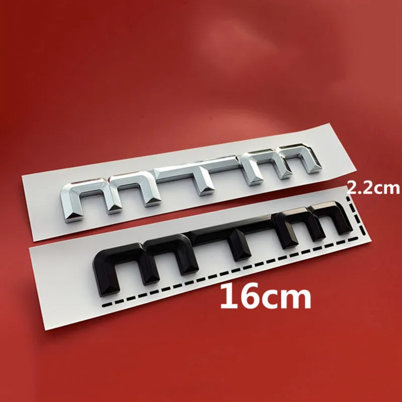 VW 골프 CC Tiguan MTM ABS Emblem Car Styling Refitting 트렁크 로고 배지 스티커 Chrome Glossy Black6693686 용 A4L A3 A5 A6L 용.